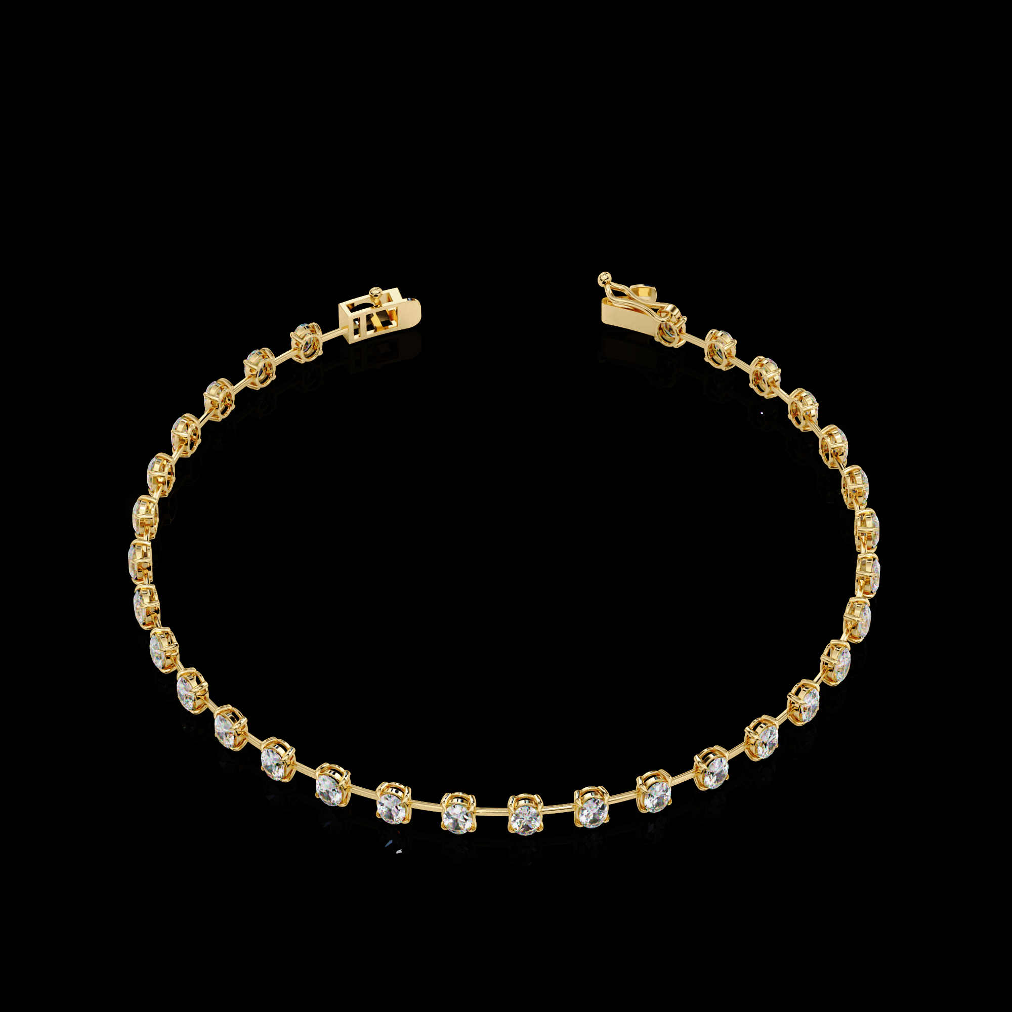 Oval Diamond Tennis Bracelet