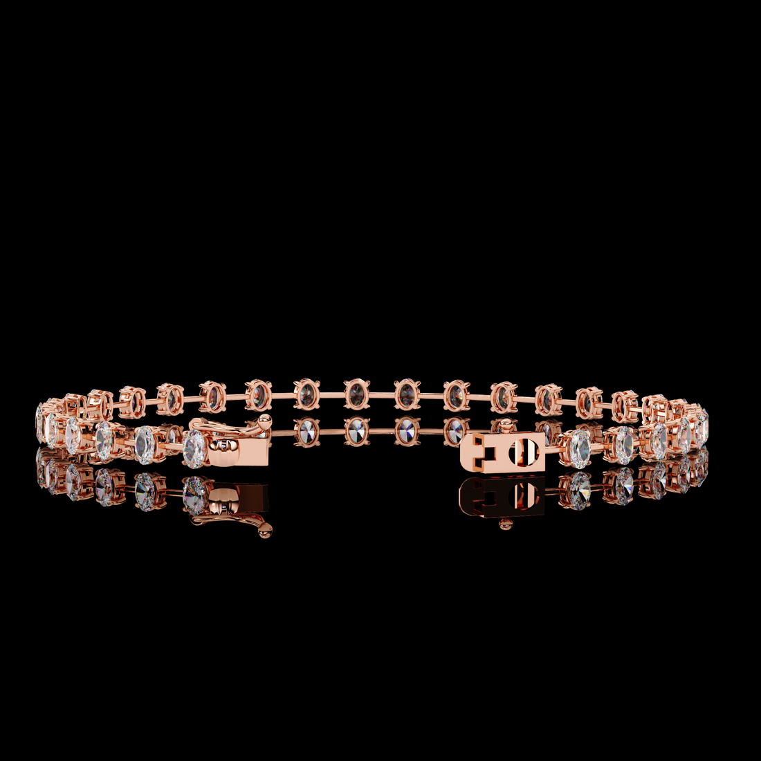 Oval Diamond Tennis Bracelet