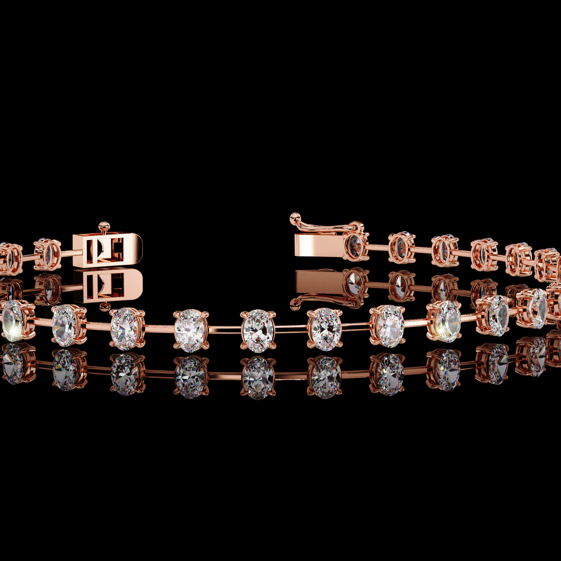 Oval Diamond Tennis Bracelet