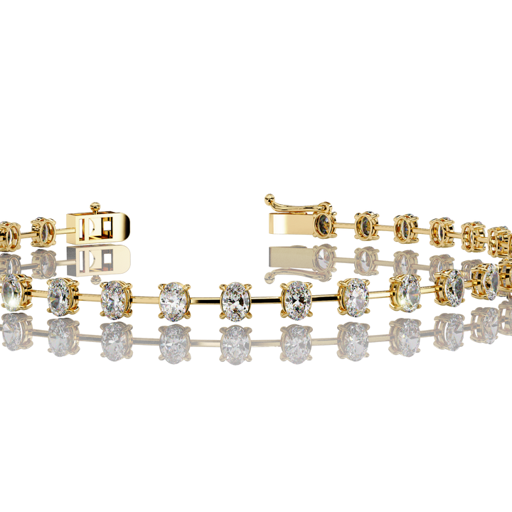 Oval Diamond Tennis Bracelet