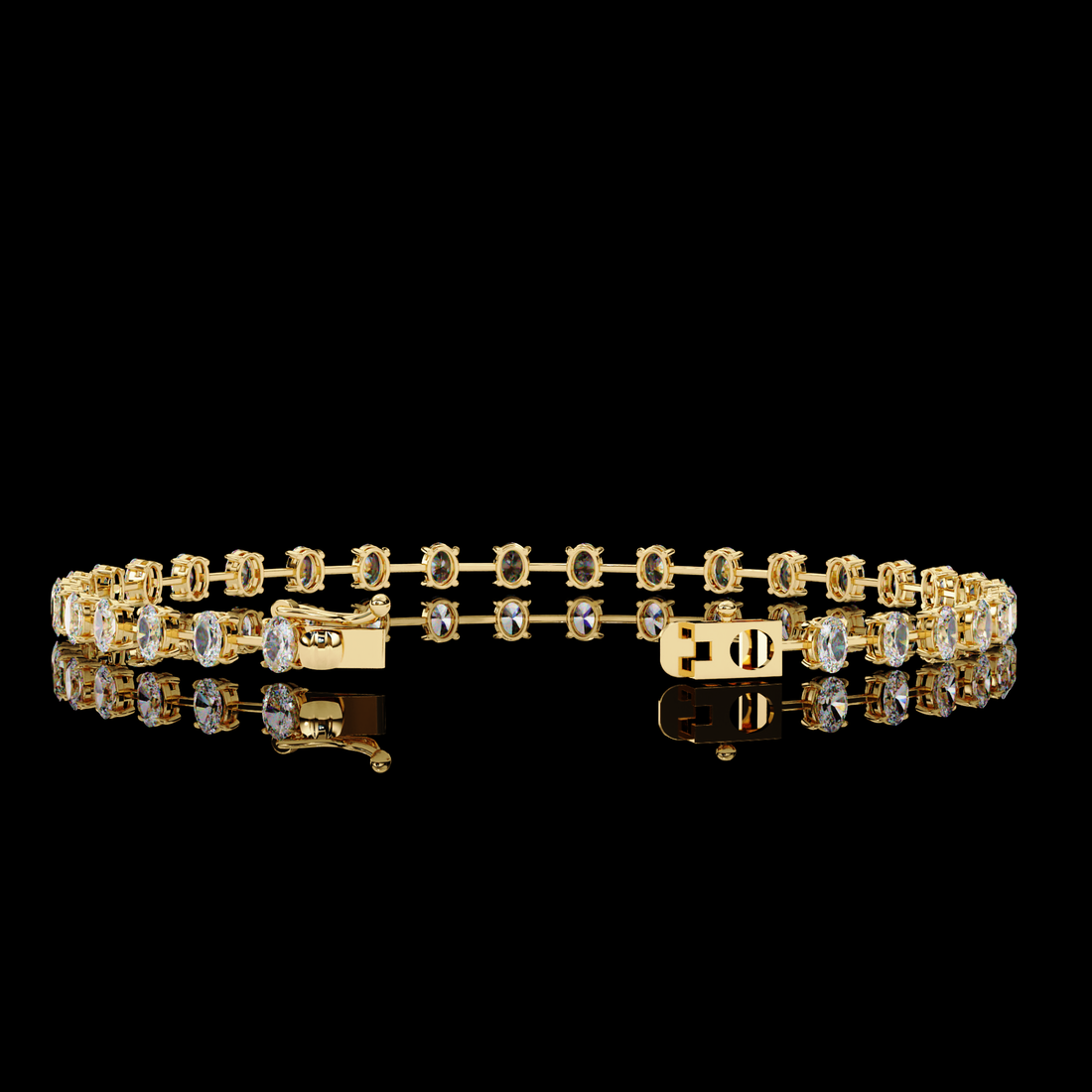 Oval Diamond Tennis Bracelet