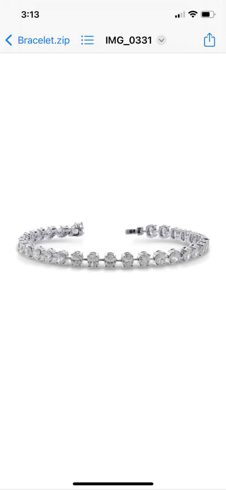 Oval Diamond Tennis Bracelet