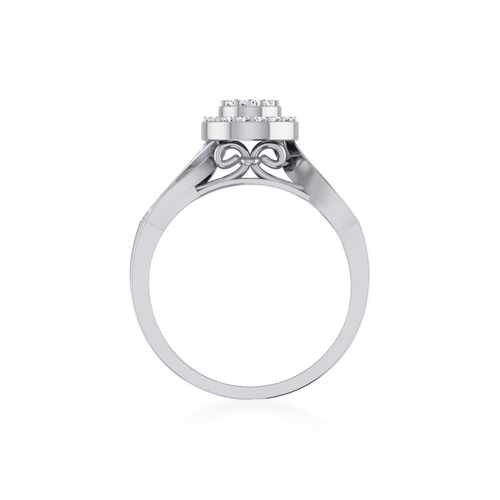 Oval Halo Lab-Grown Diamond Ring with Split Shank9
