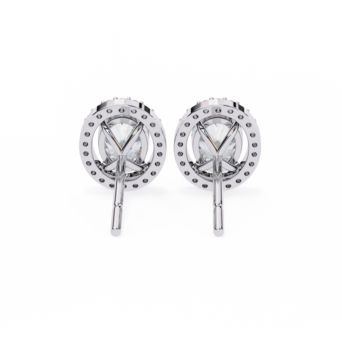 Oval Halo Lab Grown Diamond Studs