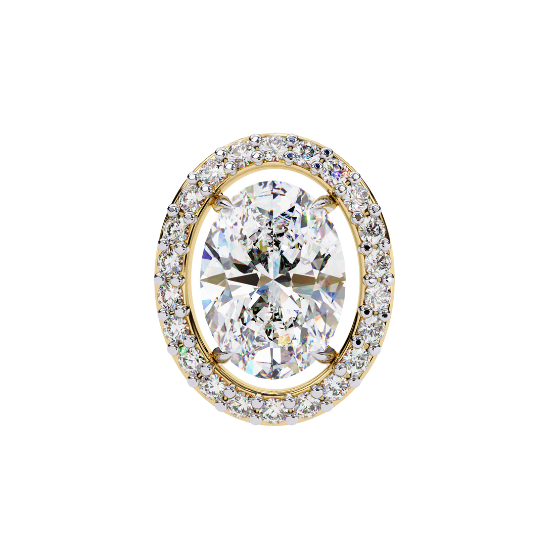 Oval Halo Lab Grown Diamond Studs