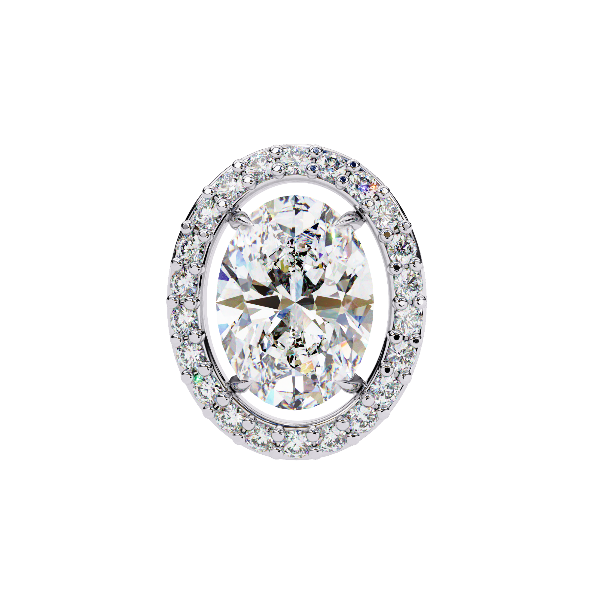 Oval Halo Lab Grown Diamond Studs