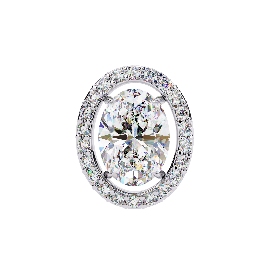 Oval Halo Lab Grown Diamond Studs