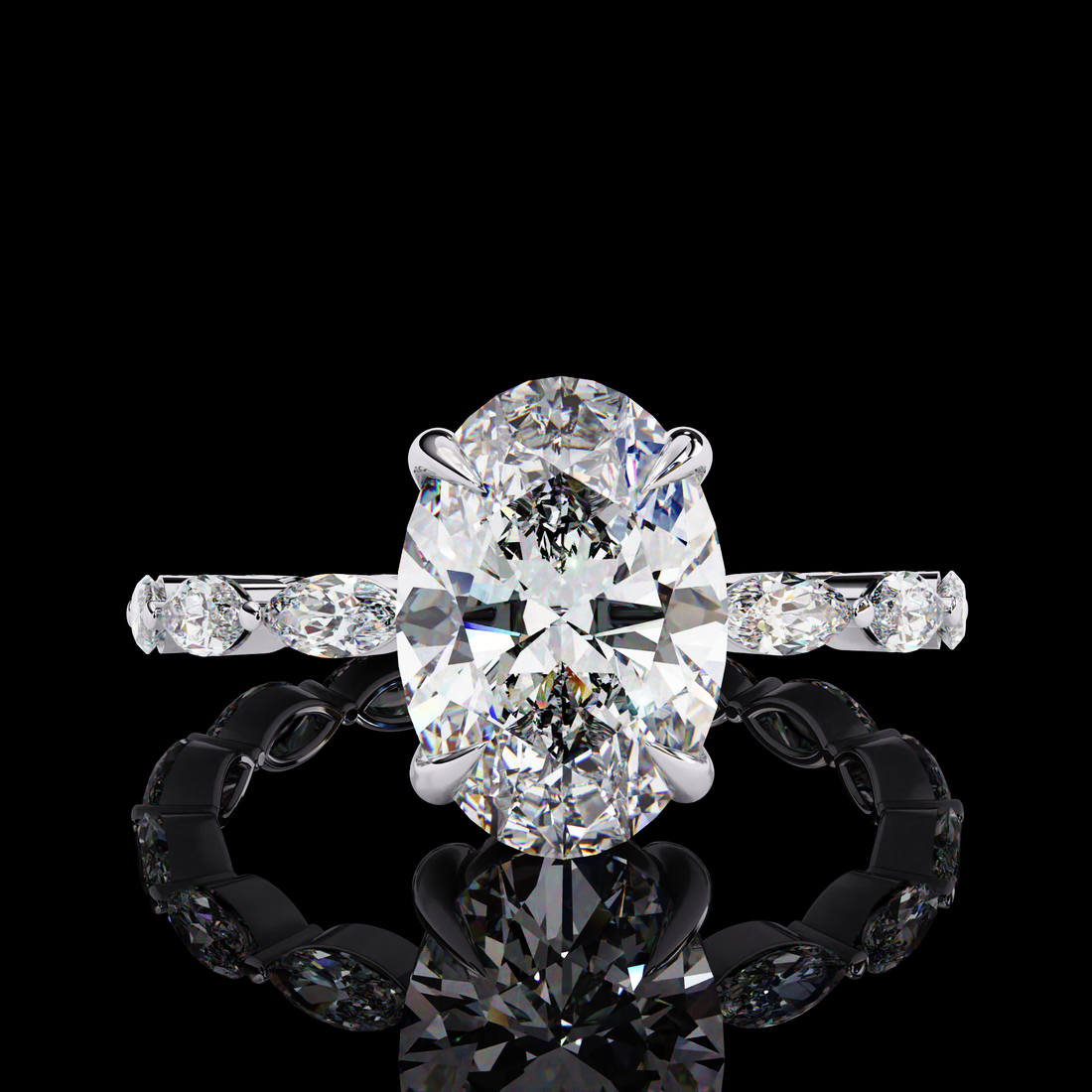 Oval Lab Grown Diamond Ring