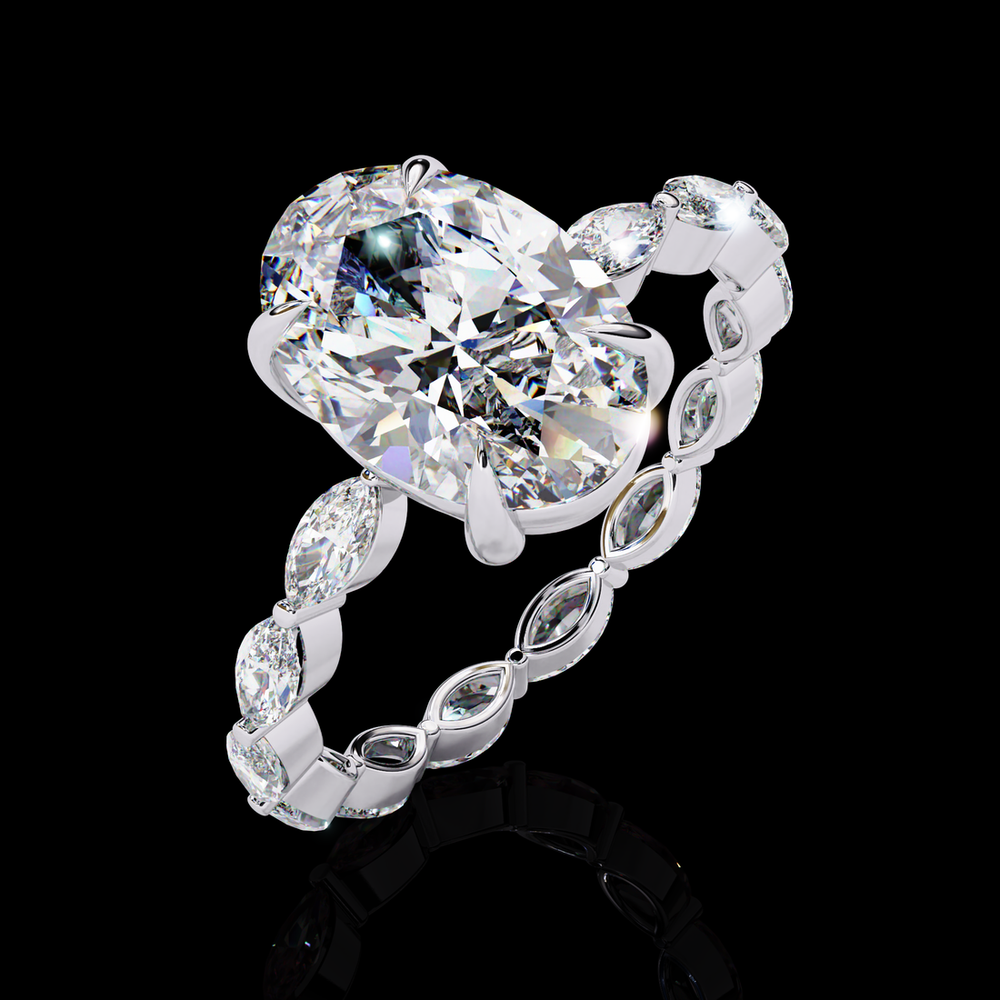 Oval Lab Grown Diamond Ring