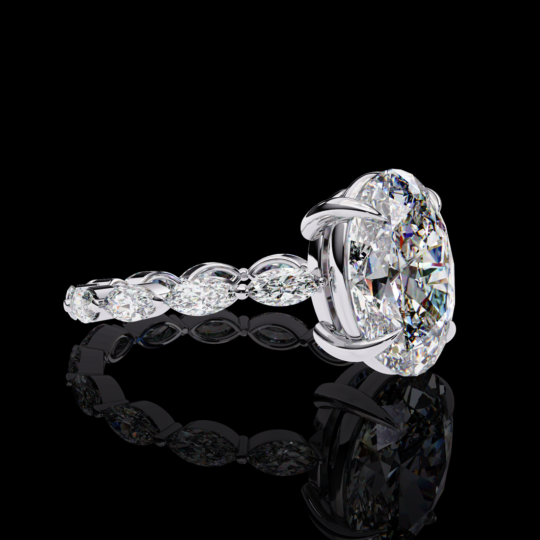 Oval Lab Grown Diamond Ring