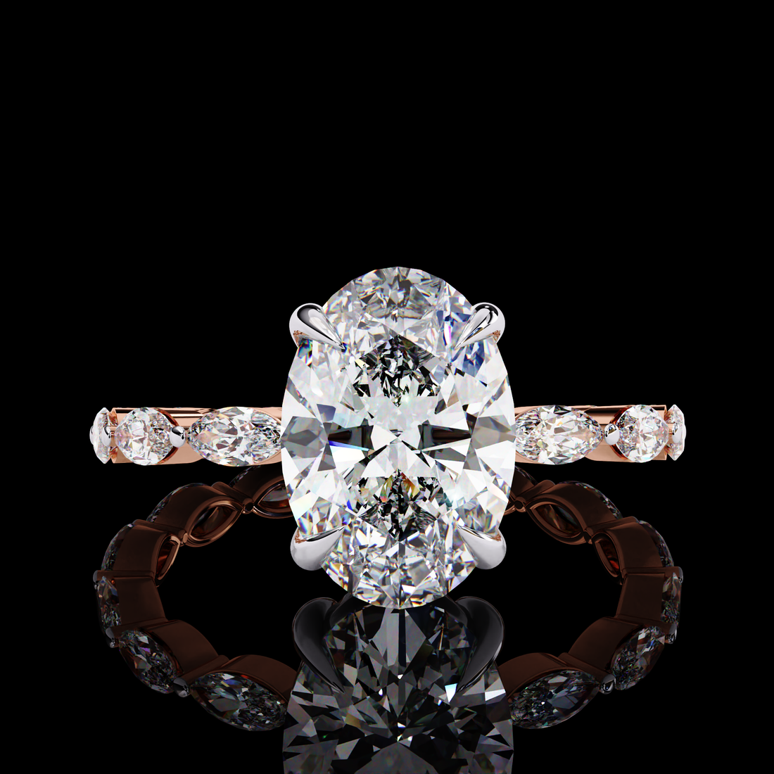 Oval Lab Grown Diamond Ring