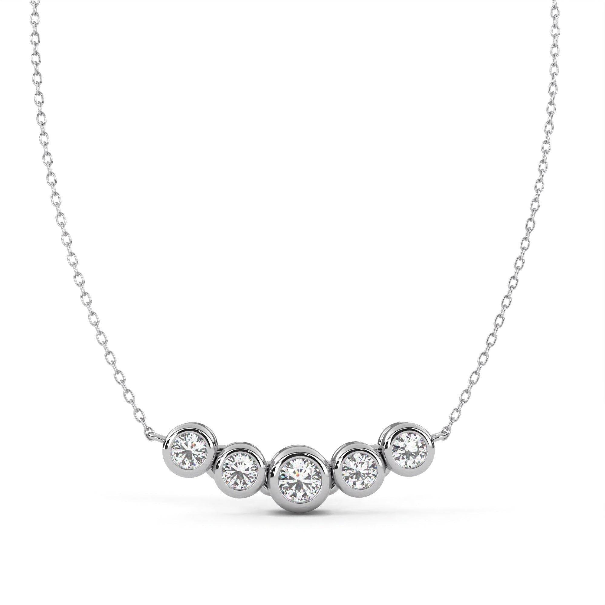 Radiance Solitaire Diamond Pendant in 925 Silver