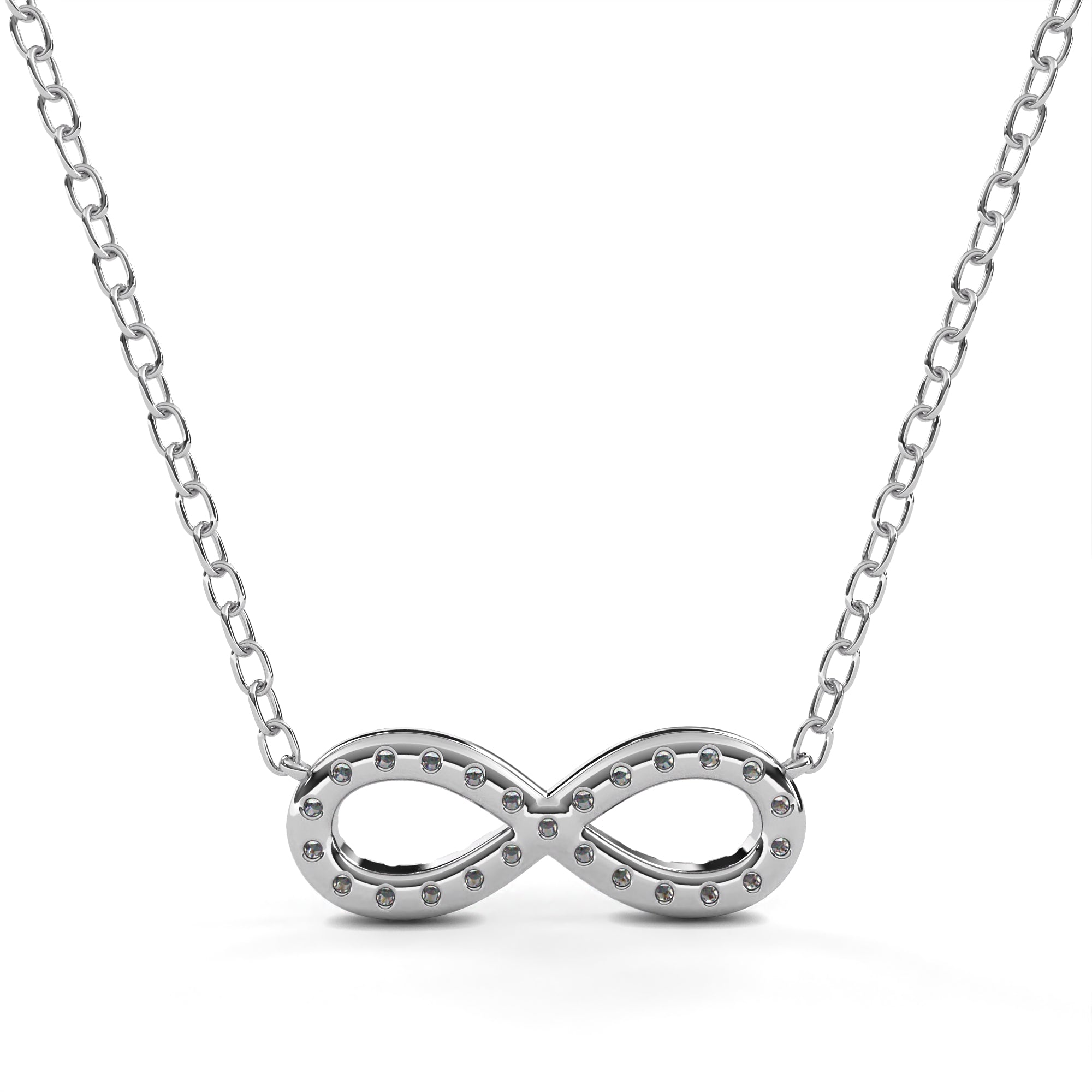 Infinity Diamond Pendant in 925 Silver