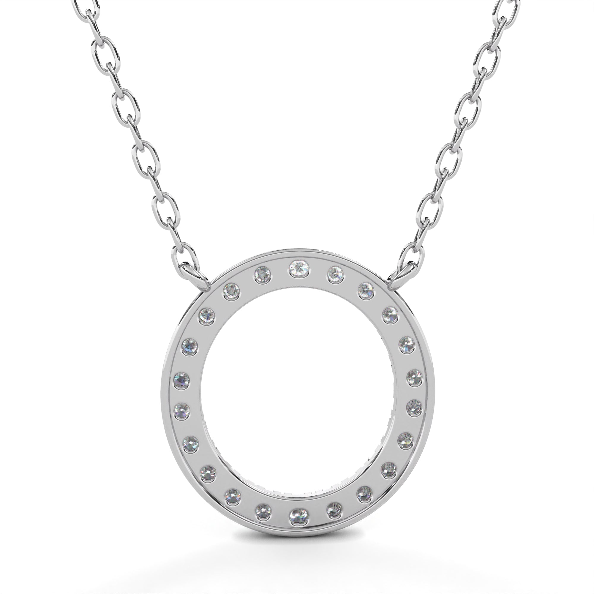 Eternal Orbit Diamond Pendant  In 925 Silver