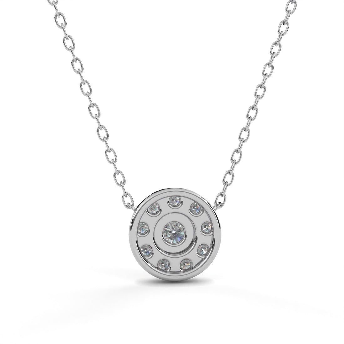 Serene Halo Diamond Pendant