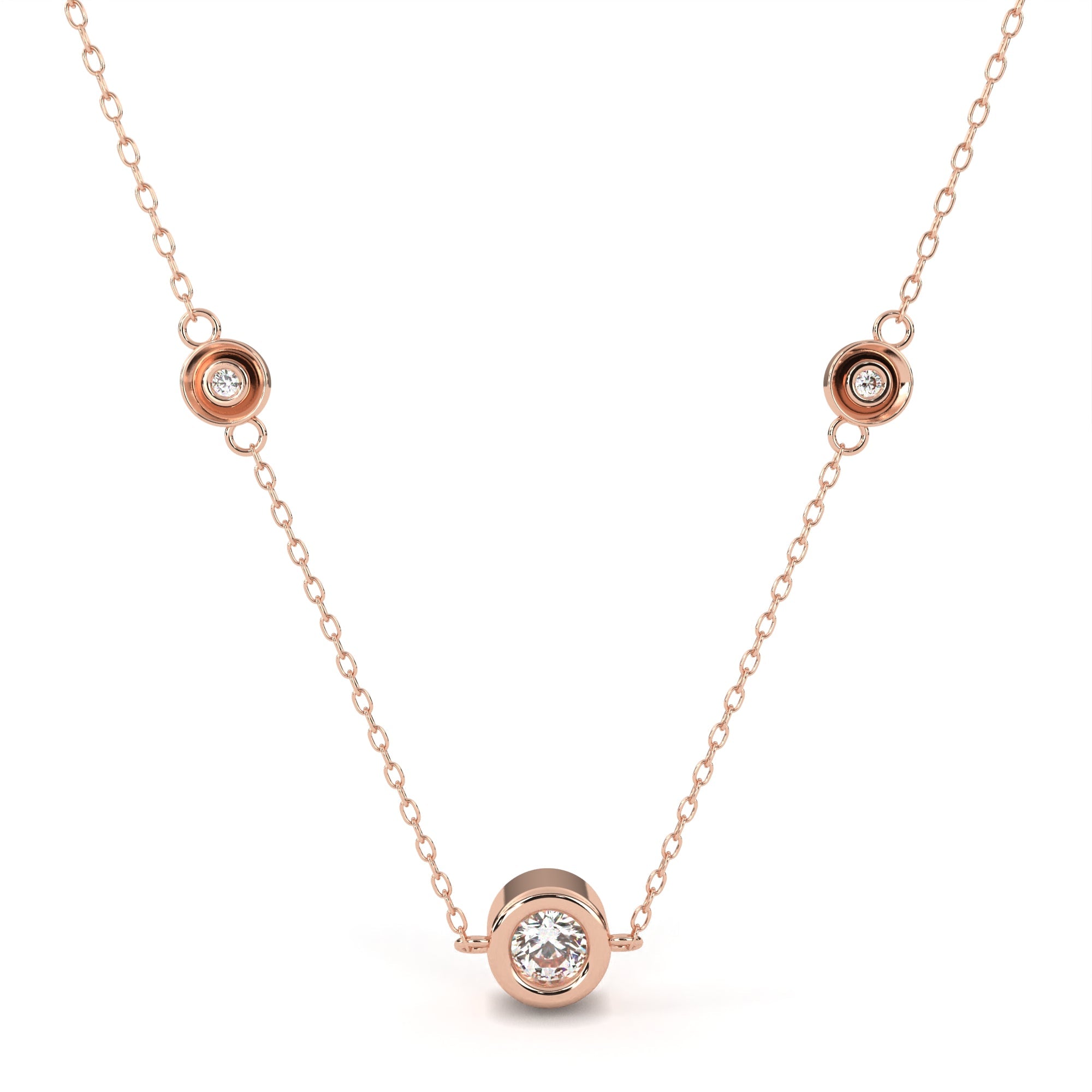Eternal Halo Diamond Necklace