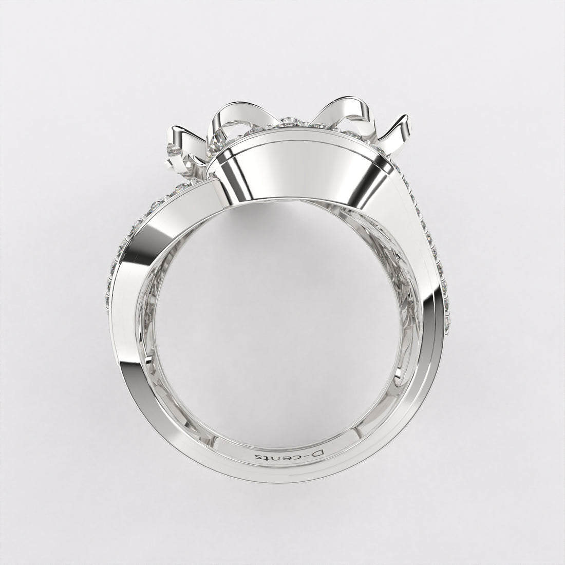 Party Floral Diamond Ring in 925 Silver