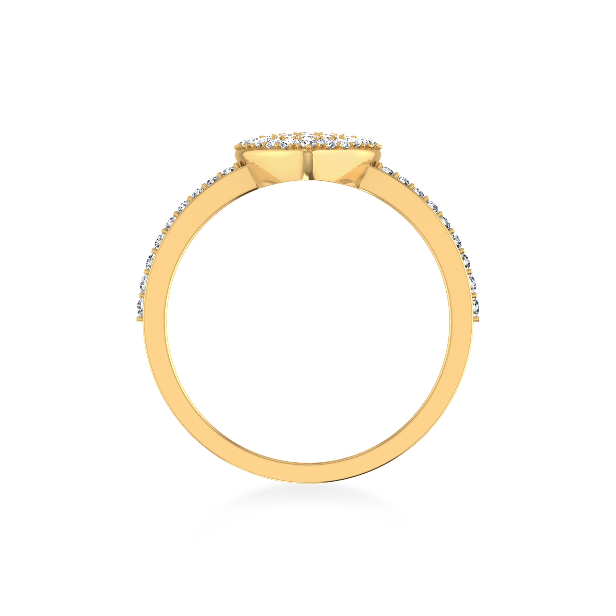 Pave Heart Lab-Grown Diamond Ring3