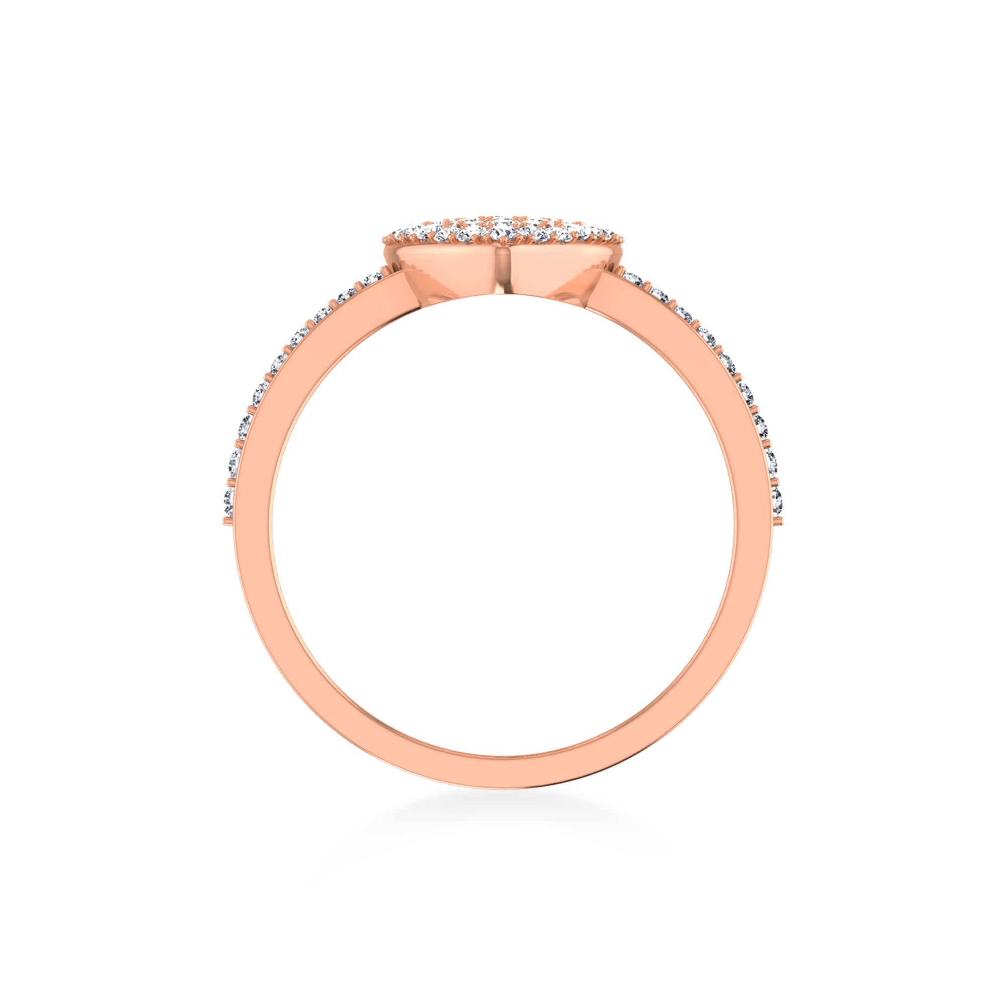 Pave Heart Lab-Grown Diamond Ring6