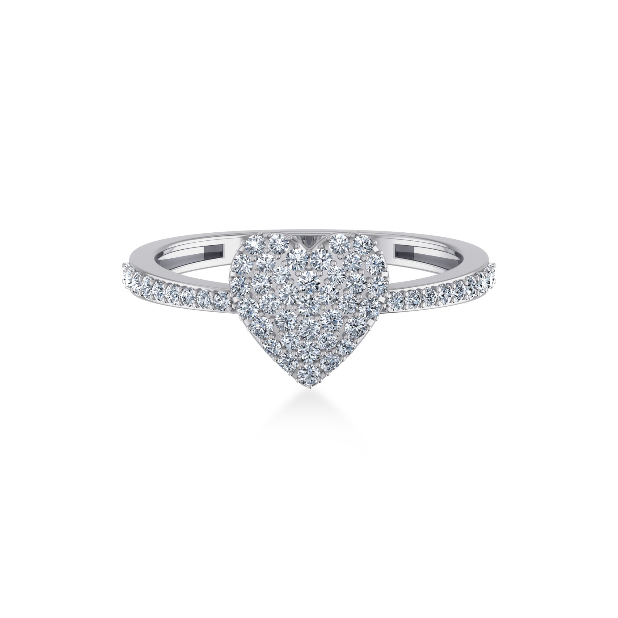 Pave Heart Lab-Grown Diamond Ring7