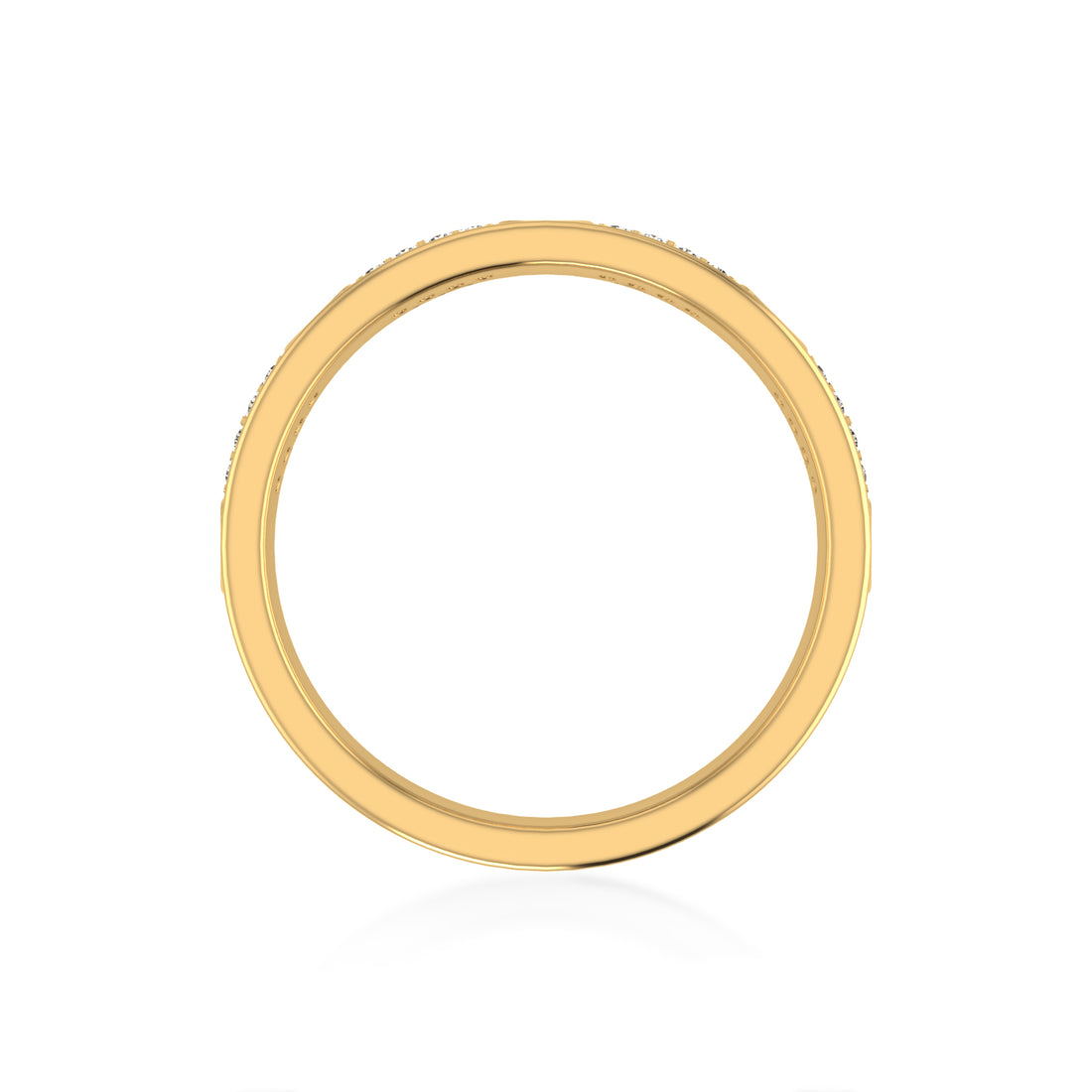 Pave Lab-Grown Diamond Screw Pattern Band Ring 3