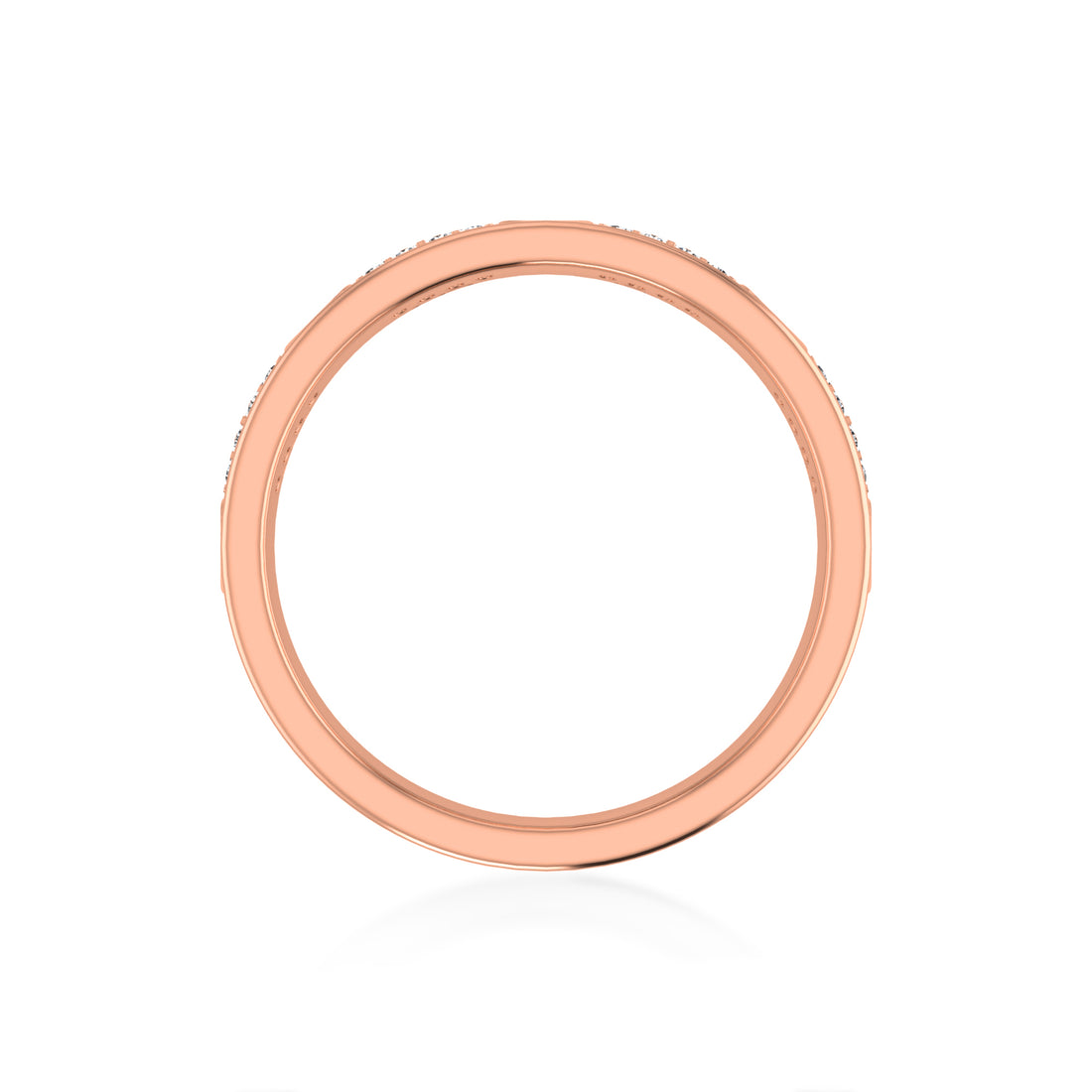 Pave Lab-Grown Diamond Screw Pattern Band Ring 6