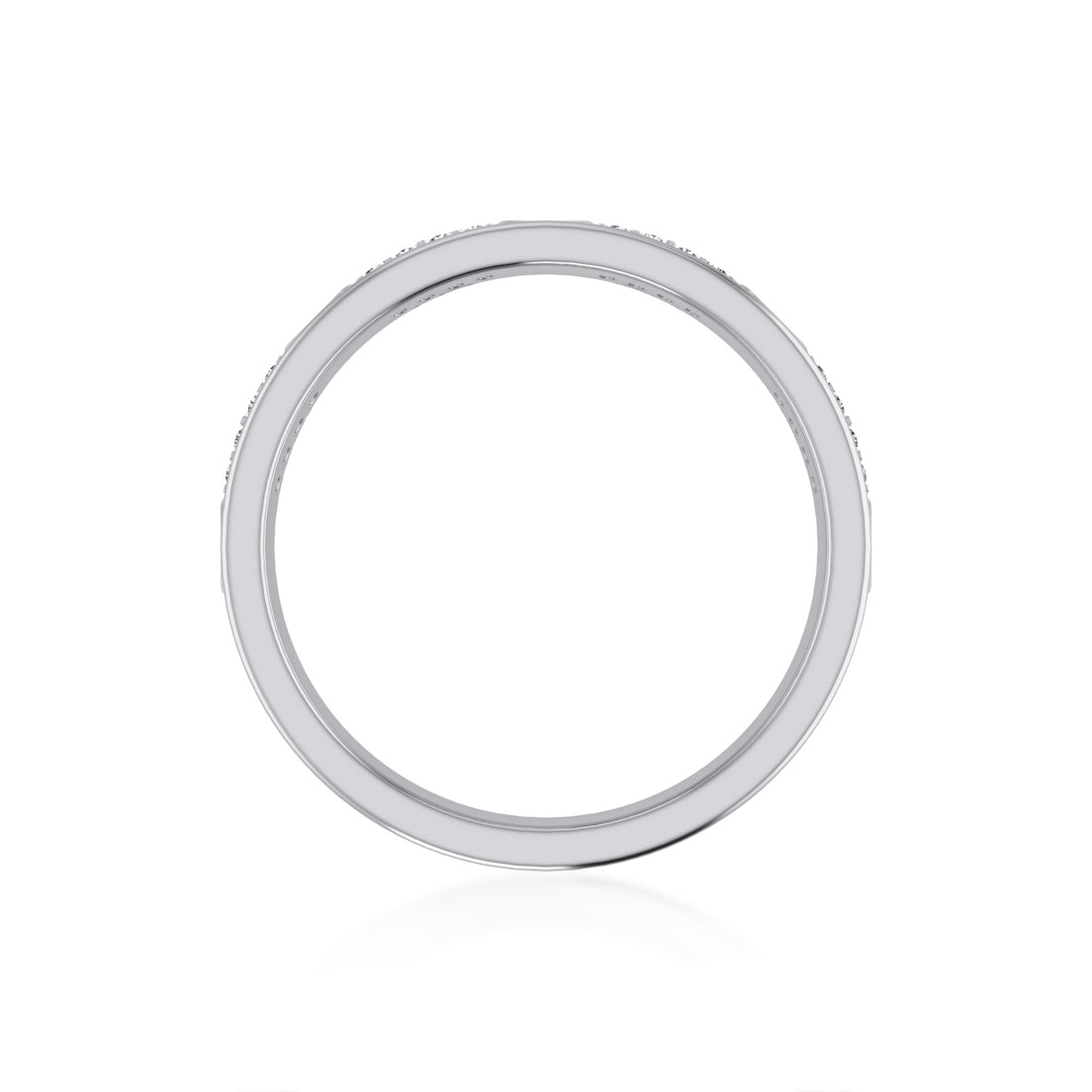 Pave Lab-Grown Diamond Screw Pattern Band Ring 9