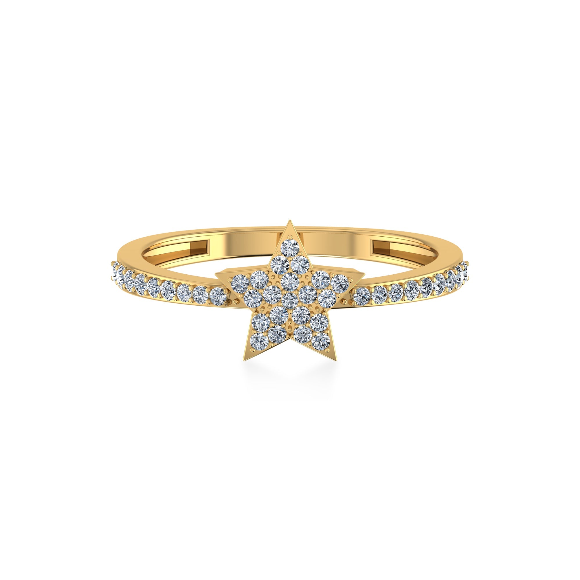 Pave Star Lab-Grown Diamond Stackable Ring
