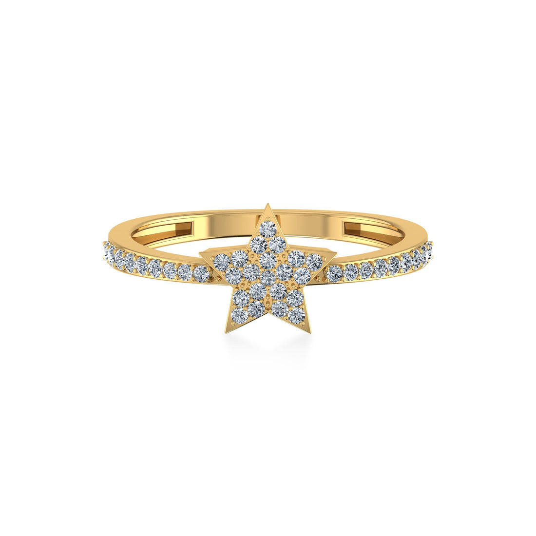 Pave Star Lab-Grown Diamond Stackable Ring