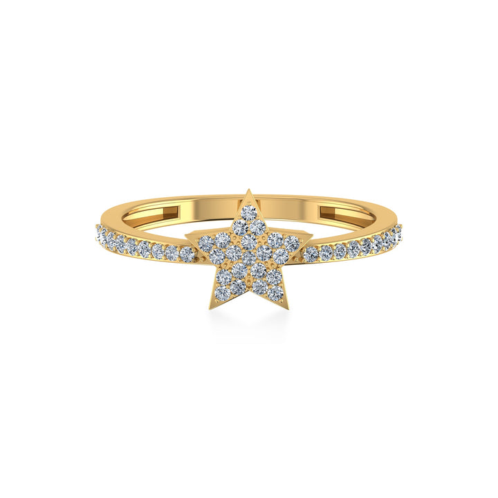 Pave Star Lab-Grown Diamond Stackable Ring