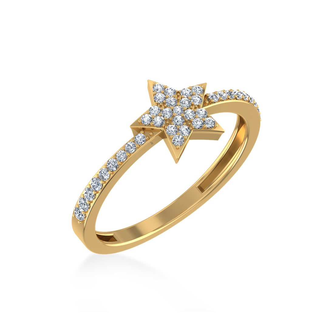 Pave Star Lab-Grown Diamond Stackable Ring2