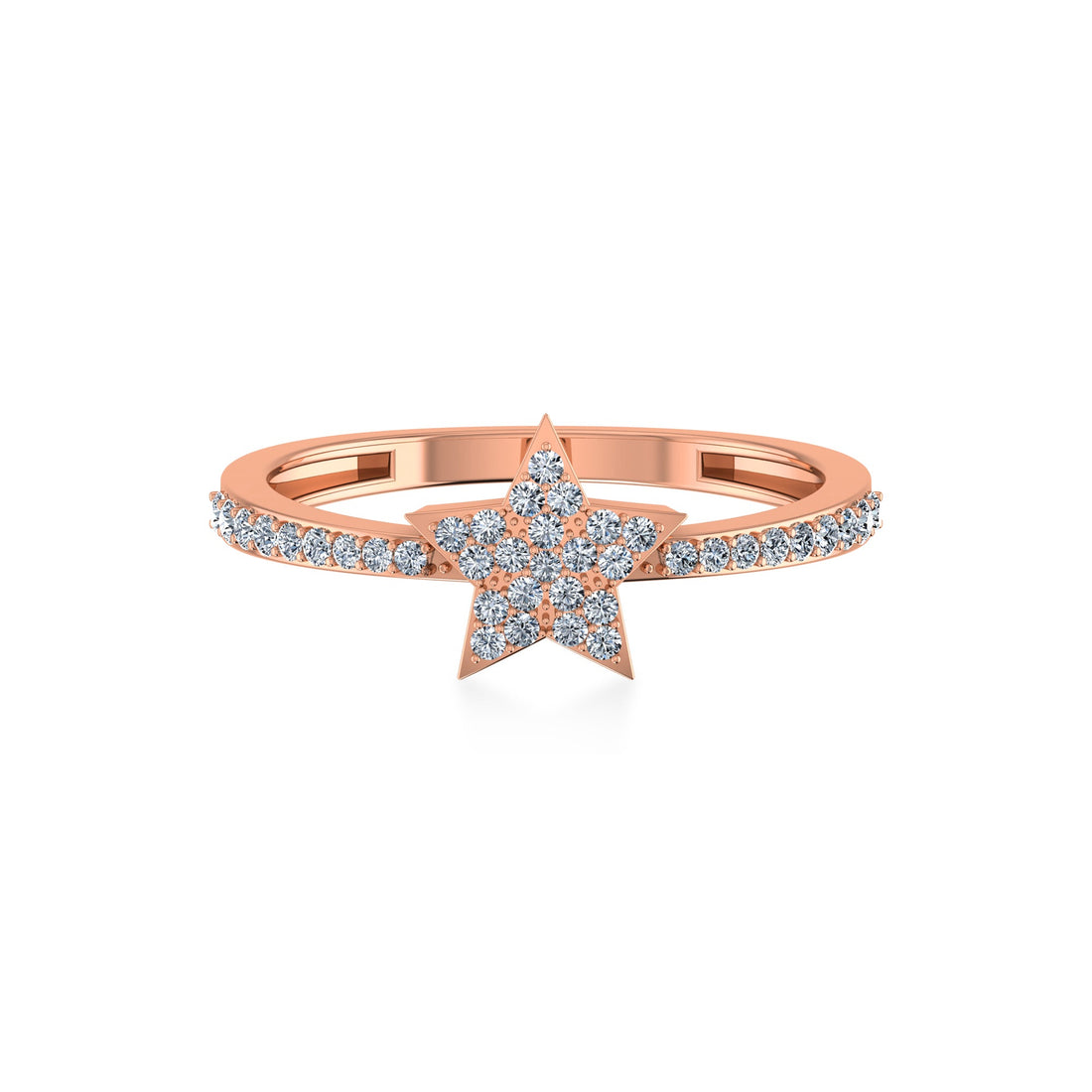 Pave Star Lab-Grown Diamond Stackable Ring4