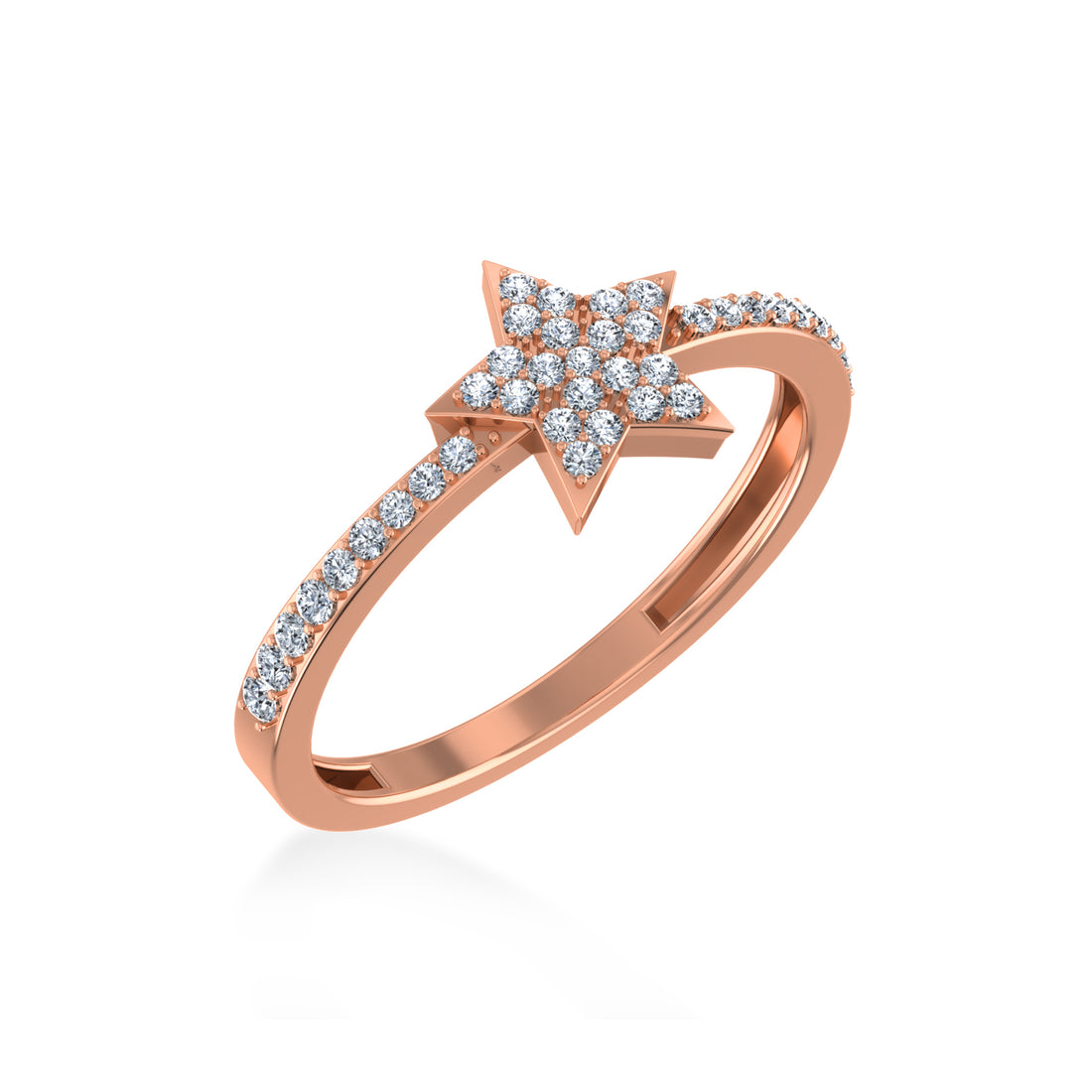 Pave Star Lab-Grown Diamond Stackable Ring5