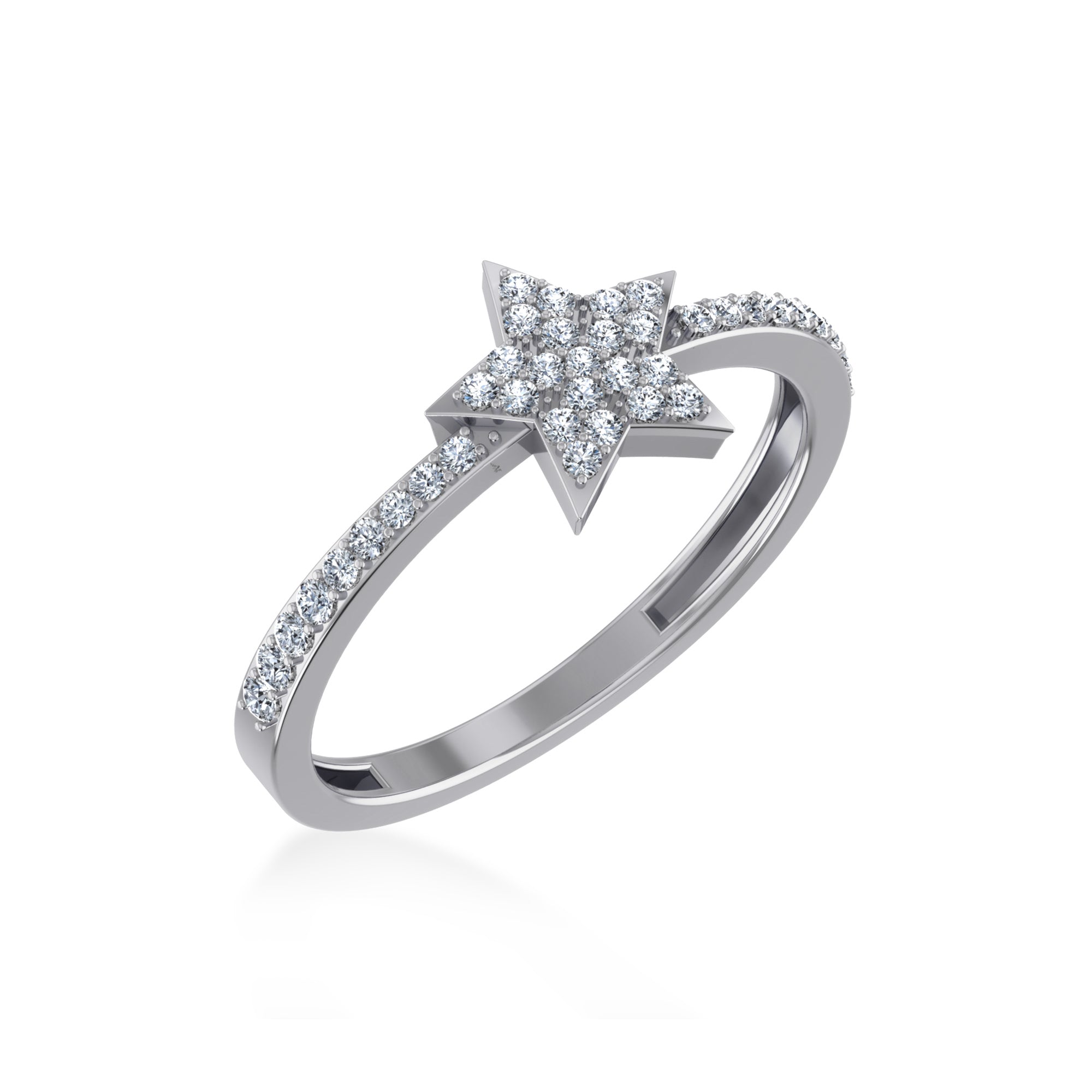 Pave Star Lab-Grown Diamond Stackable Ring8