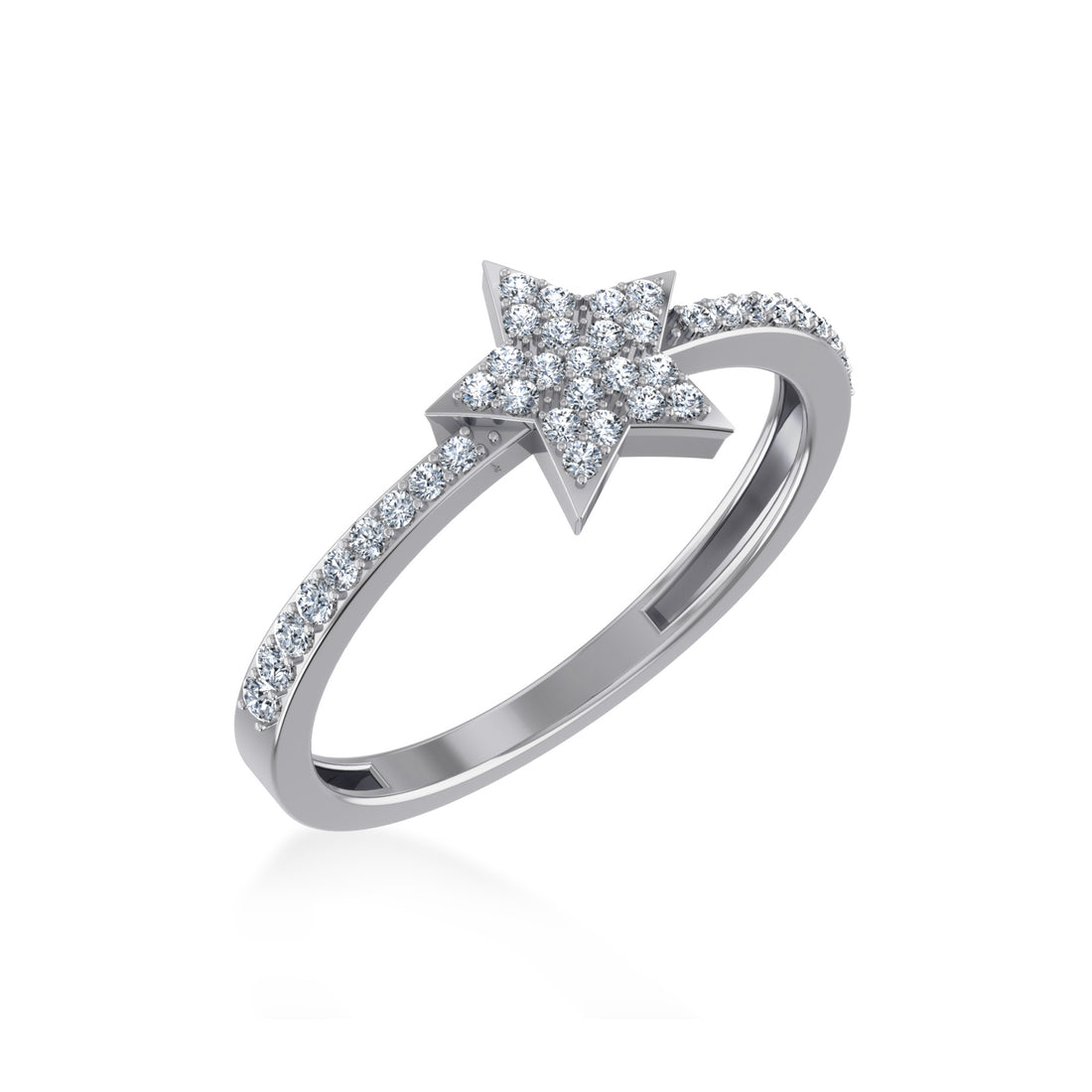 Pave Star Lab-Grown Diamond Stackable Ring8