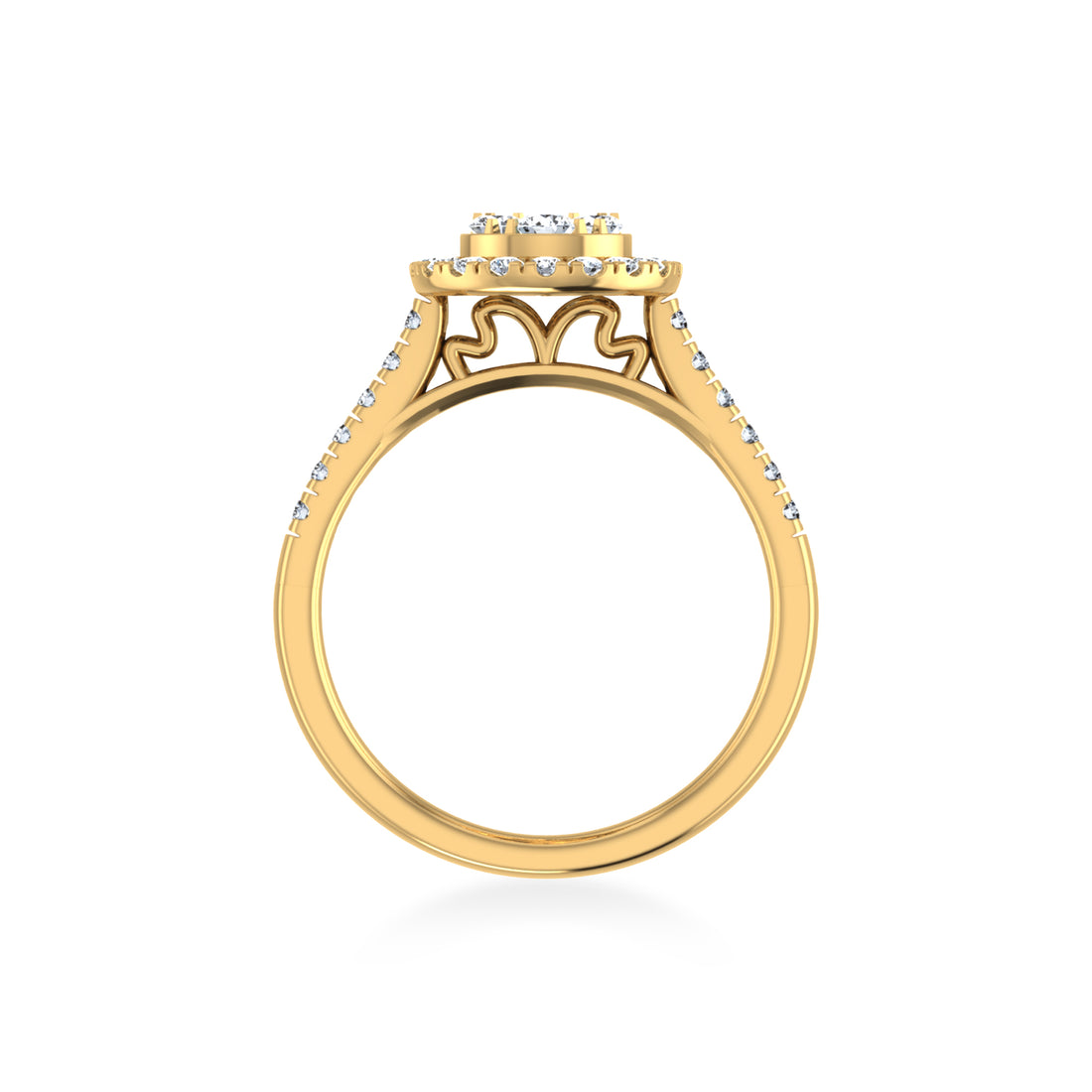 Pear-Shaped Halo Lab-Grown Diamond Ring 3