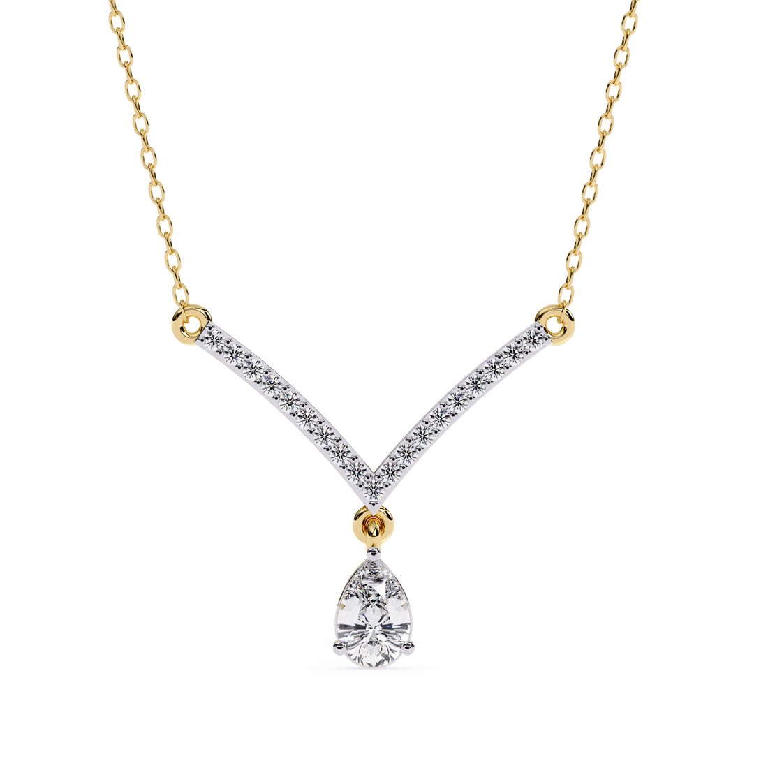 Pear Cut Drop Pendant Necklace – Lab Grown Diamonds