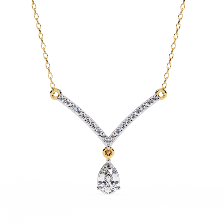 Pear Cut Drop Pendant Necklace – Lab Grown Diamonds