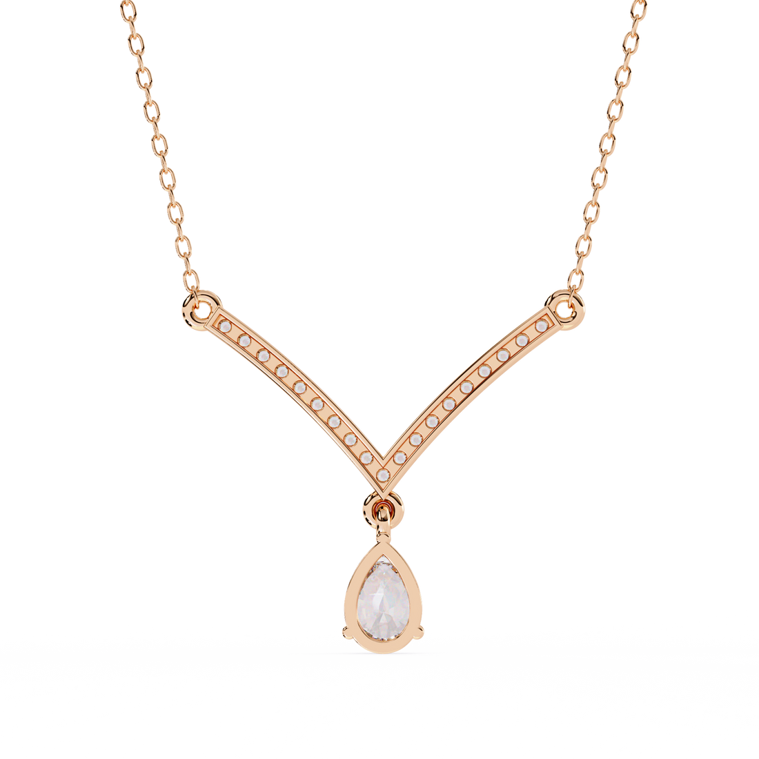 Pear Cut Drop Pendant Necklace – Lab Grown Diamonds