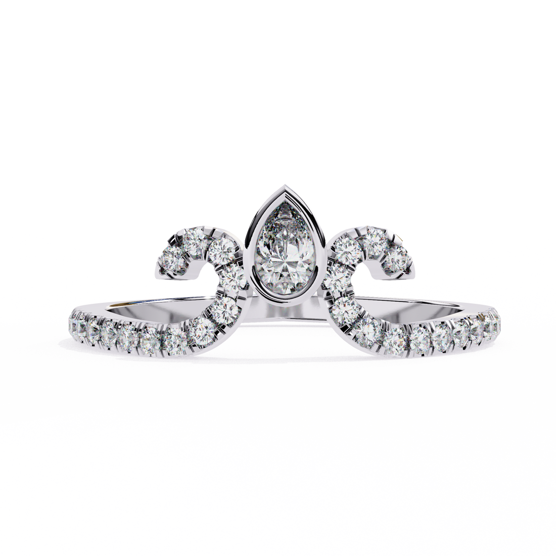 Pear Drop Diamond Ring 10