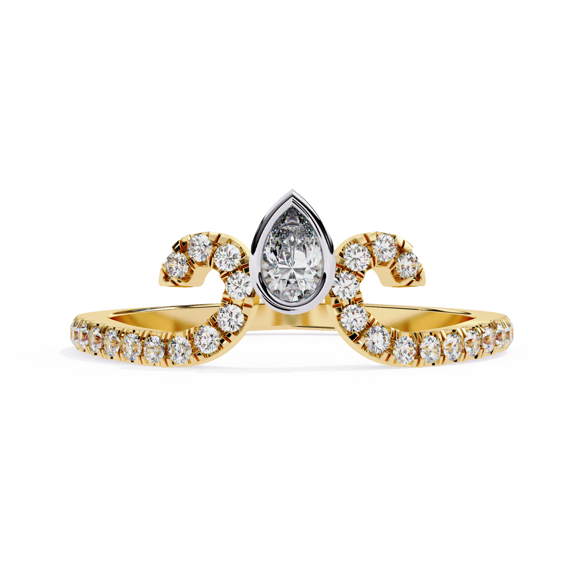 Pear Drop Diamond Ring 2