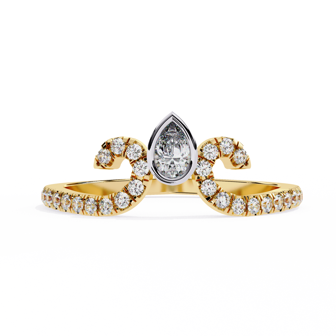 Pear Drop Diamond Ring 2