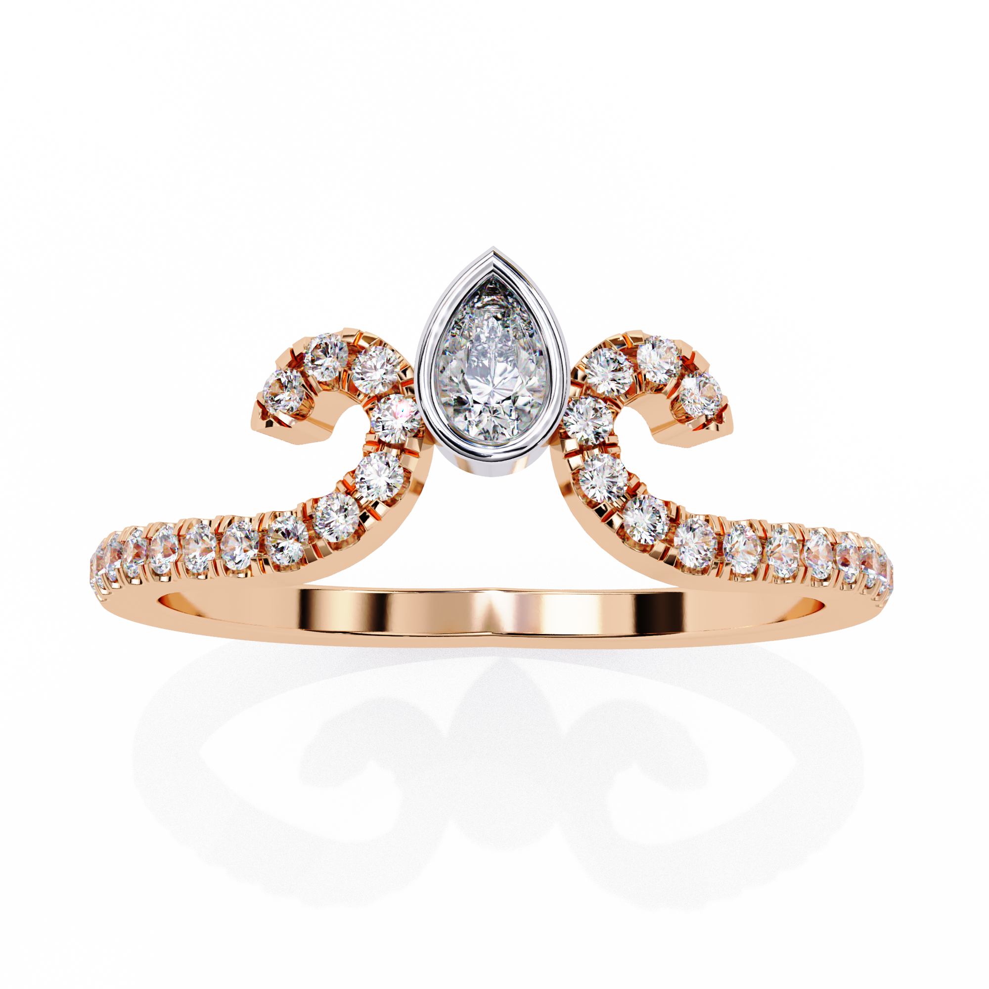 Pear Drop Diamond Ring 5