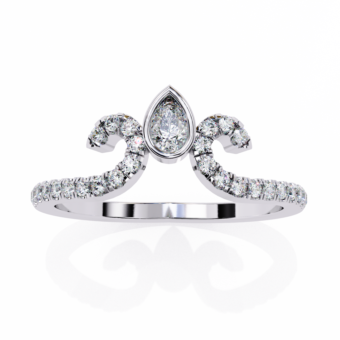 Pear Drop Diamond Ring 9