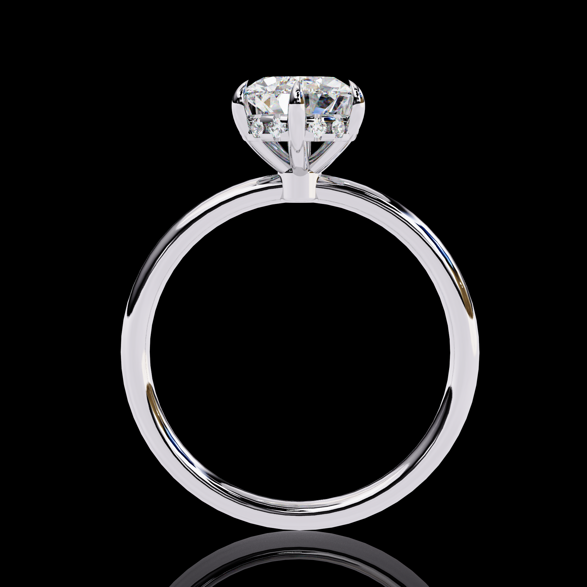 Pear Solitarie Halo Diamond Ring16