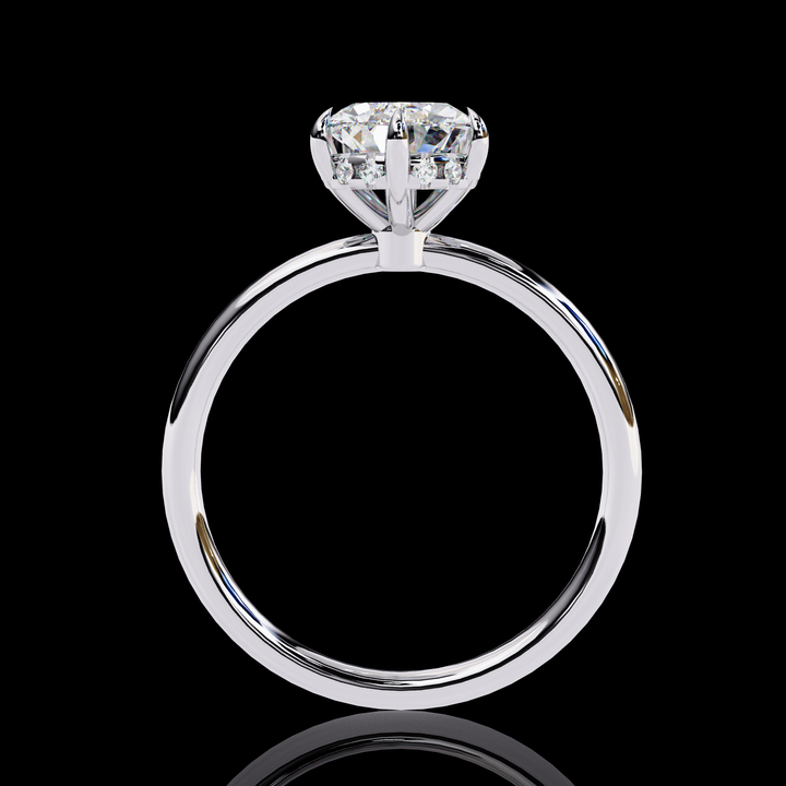 Pear Solitarie Halo Diamond Ring16