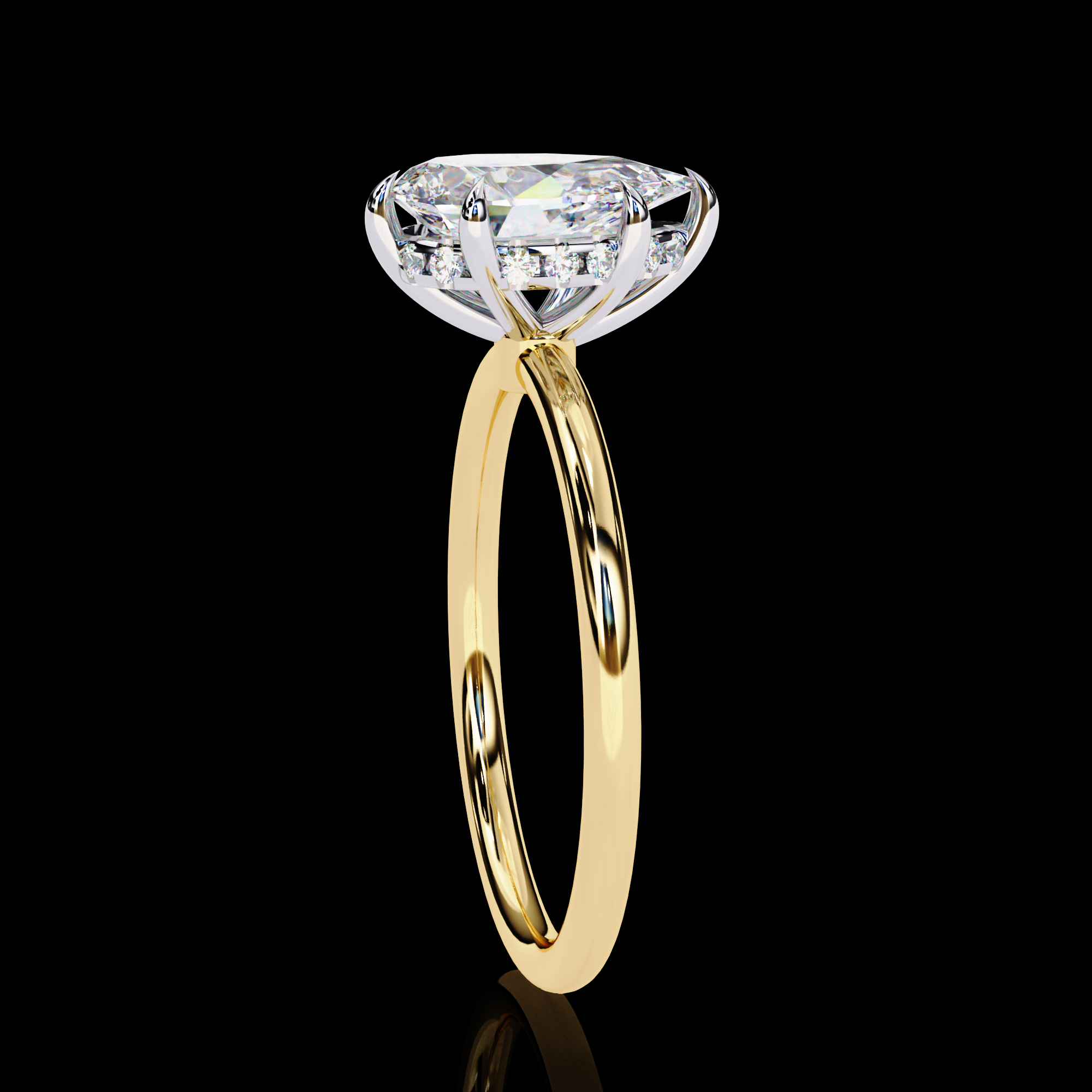 Pear Solitarie Halo Diamond Ring5