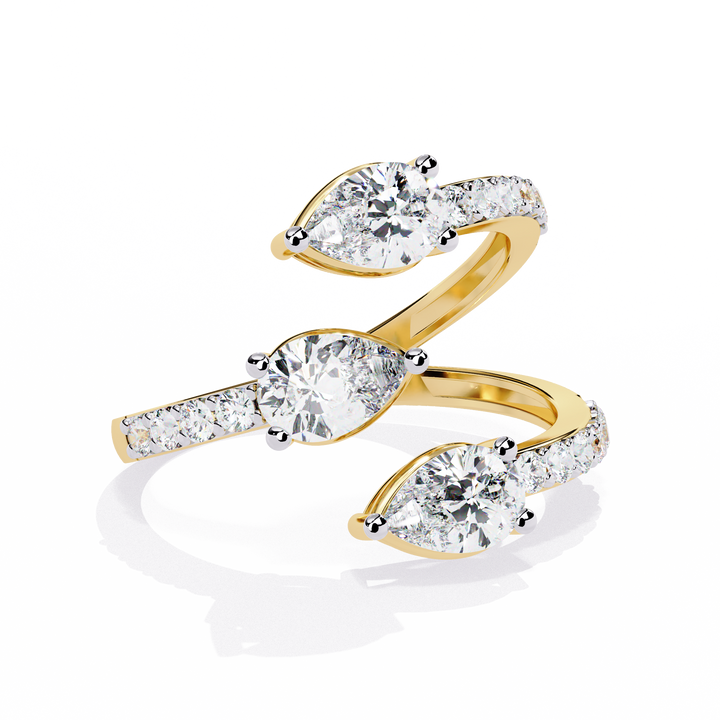 Pear Trail Diamond Ring