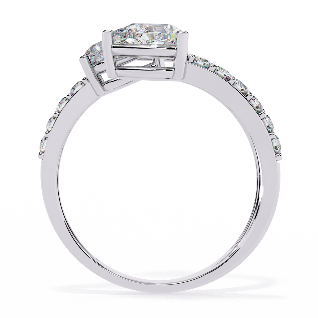 Pear Trail Diamond Ring 10