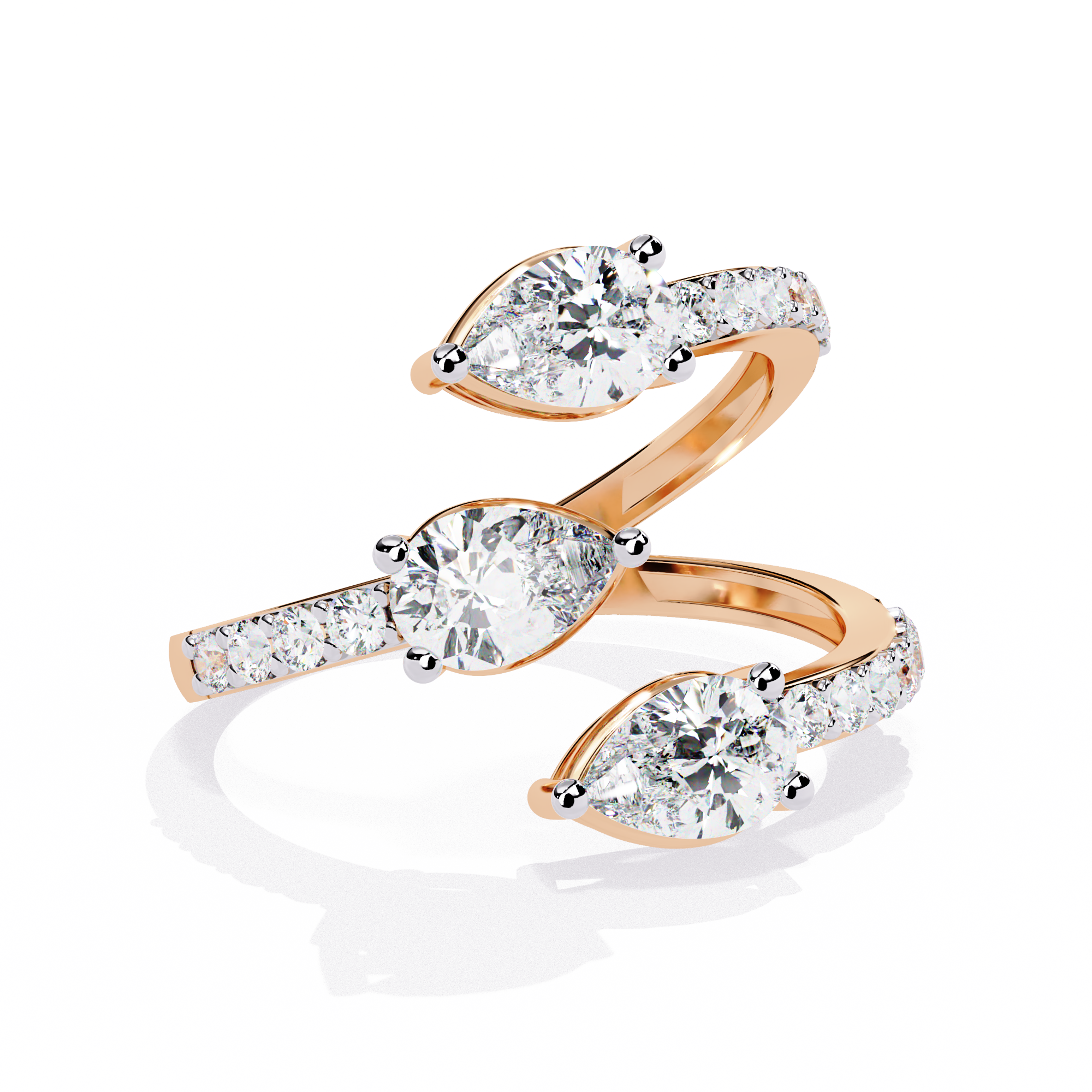 Pear Trail Diamond Ring 4